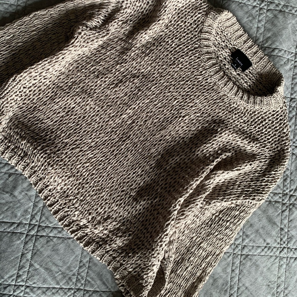 Taupe, cropped sweater